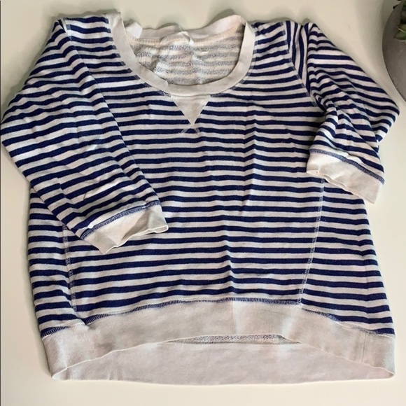 Victoria Secret Striped Half Sleeve Sweater Sz Medium women’s preppy pullover - Picture 1 of 8
